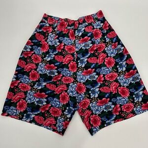 The Eagle's Eye Classics Vintage Floral Silk Wide Leg Midi Shorts Size 10
